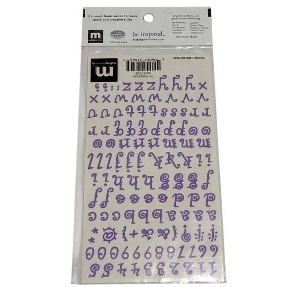 Making Memories Creative Letters ABC Stickers x 4 Funky Black Multi Scrapbooking - Picture 9 of 10
